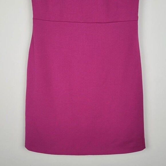 Diane Von Furstenberg Size 4 Monica Back Pleat Short Sleeve Mini Dress Pink - Picture 5 of 12